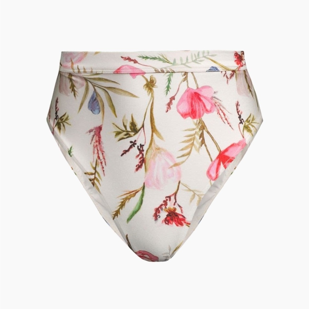 {PatBO} Viera High Leg Bikini Bottoms Size L NWT